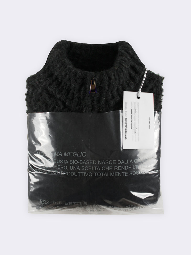 Giacca zip con lavorazione Casentino