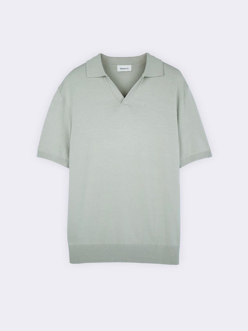 Crêpe viscose polo shirt