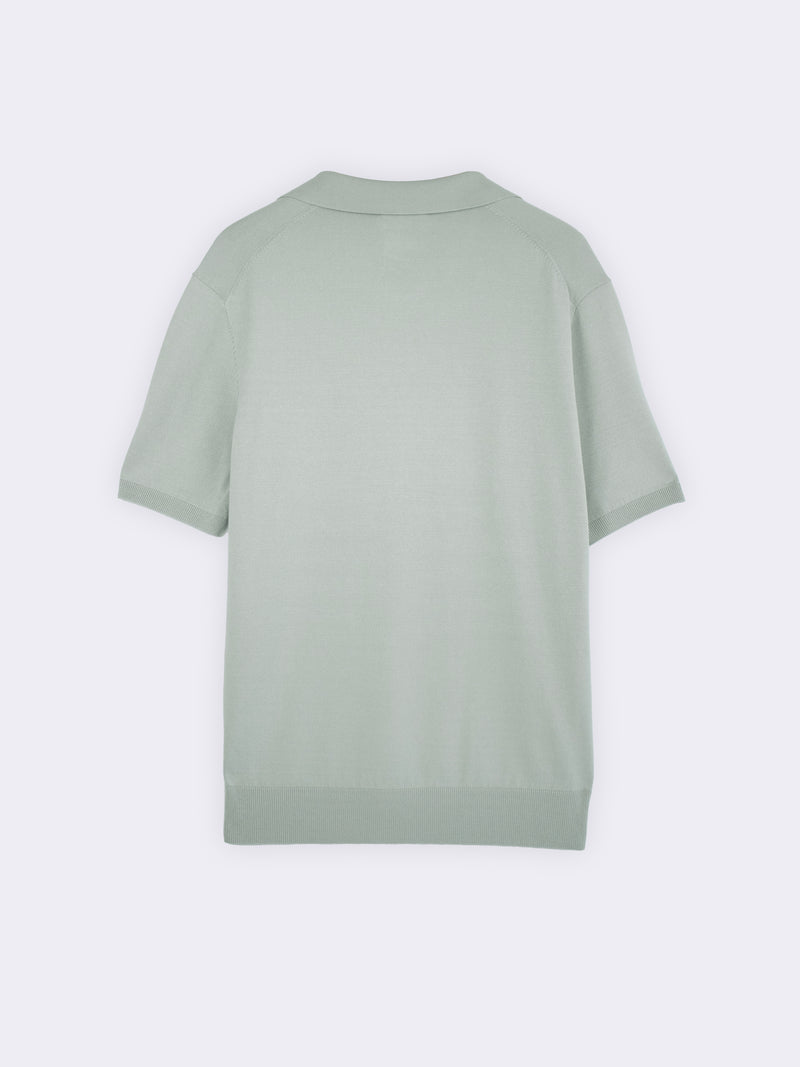 Crêpe viscose polo shirt