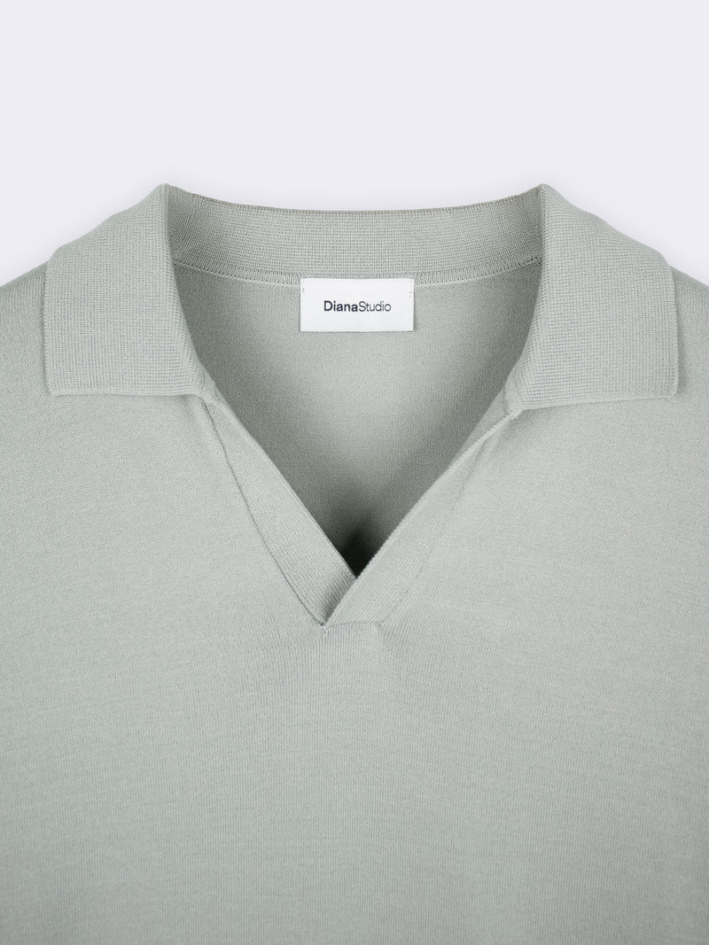 Crêpe viscose polo shirt