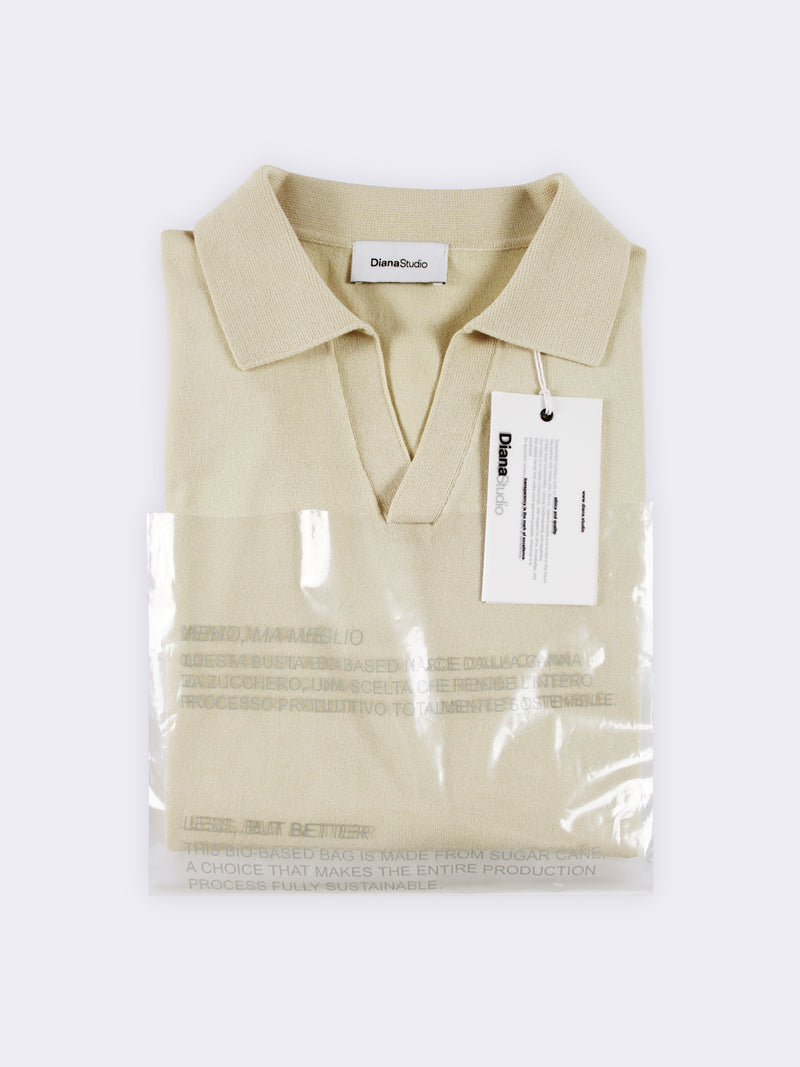 Crêpe viscose polo shirt