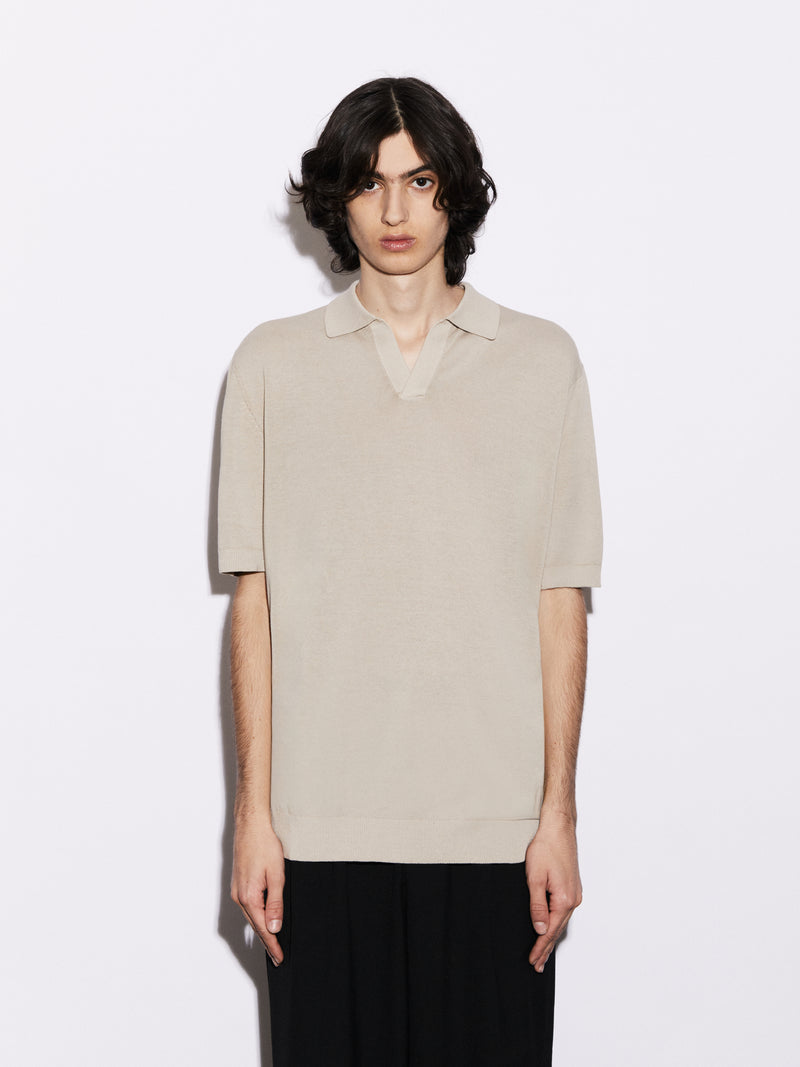 Polo senza bottoni in Cotone Leggero