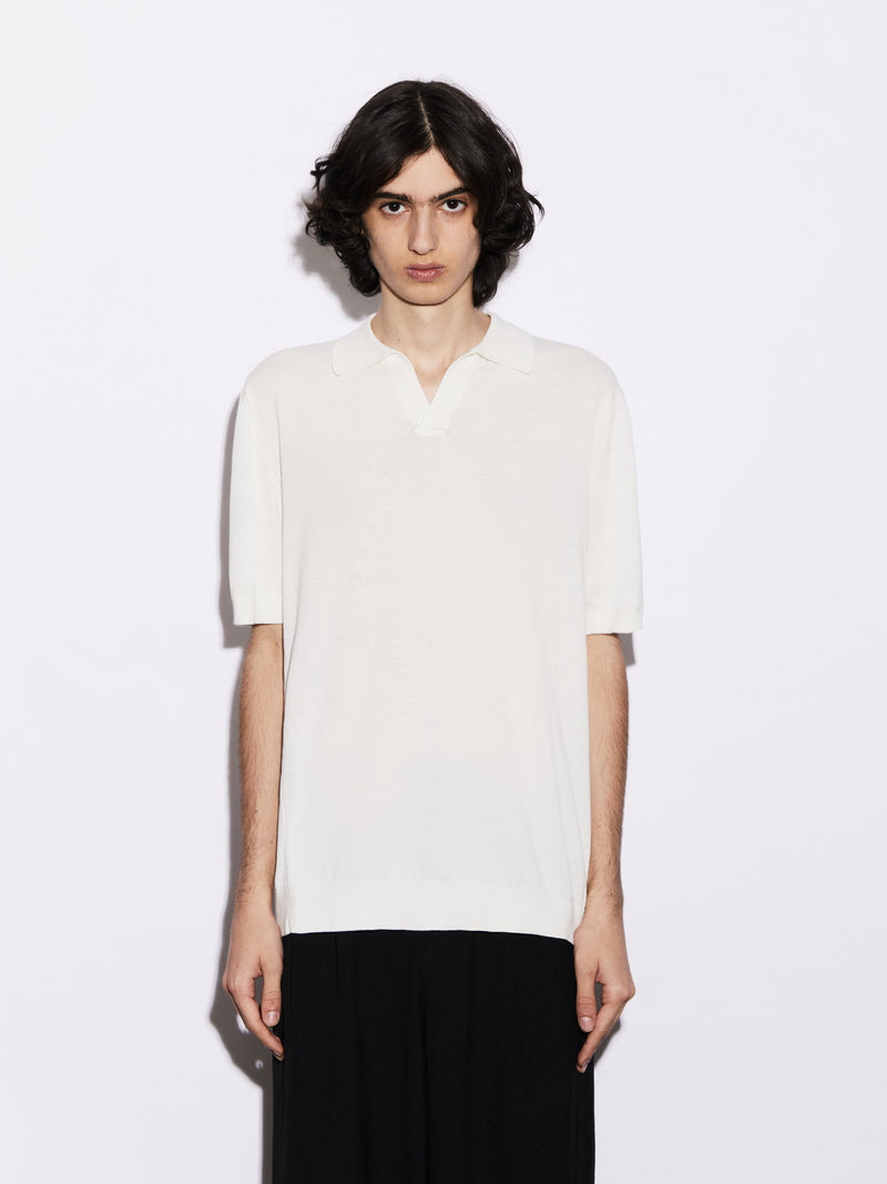 Polo senza bottoni in Cotone Leggero