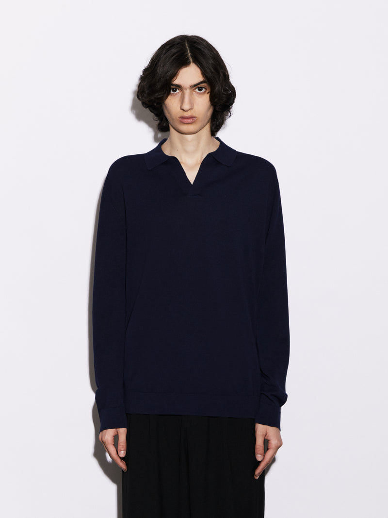 Polo senza bottoni in Cotone leggero