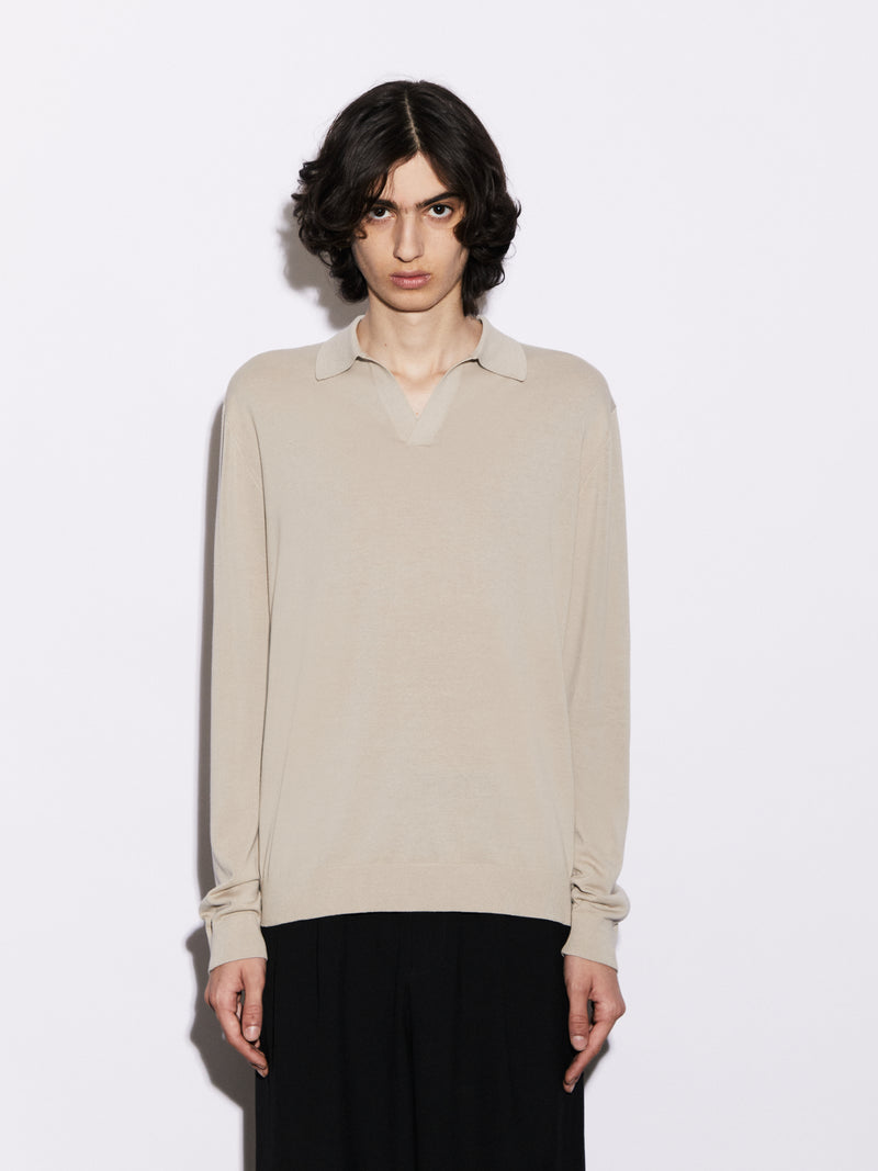 Polo senza bottoni in Cotone leggero