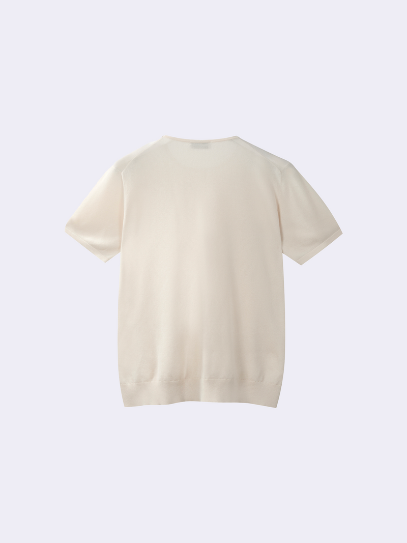 T-shirt in Cotone crêpe con microstruttura