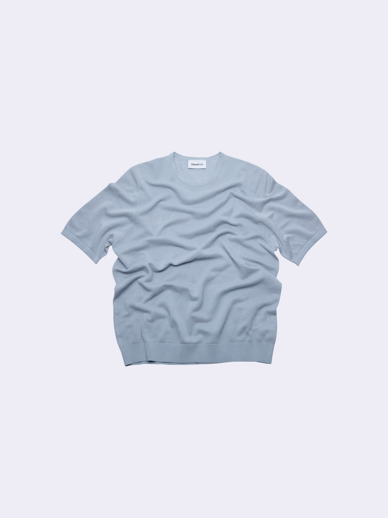 T-shirt in Cotone crêpe con microstruttura