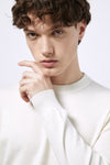 Cotton and Cashmere Crew Neck Sweater