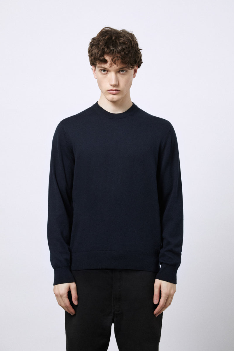 Cotton and Cashmere Crew Neck Sweater