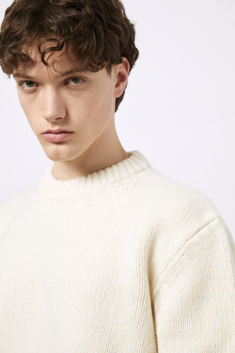Girocollo boxy in Lana
