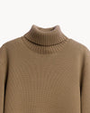 Dolcevita in Maglia Rasata in Cotone