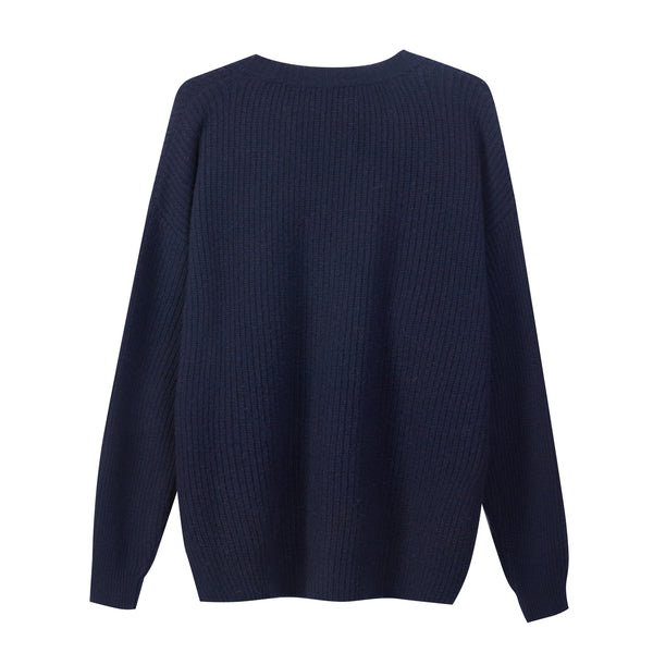 Cardigan in Lana in Maglia Inglese