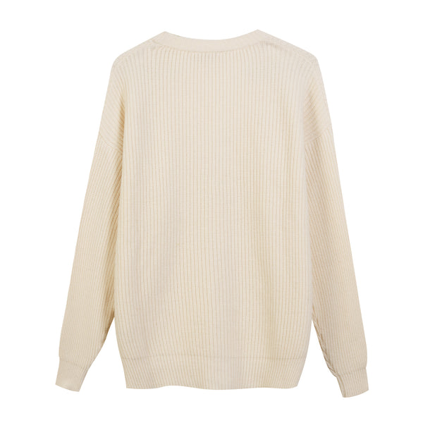 Cardigan in Lana in Maglia Inglese