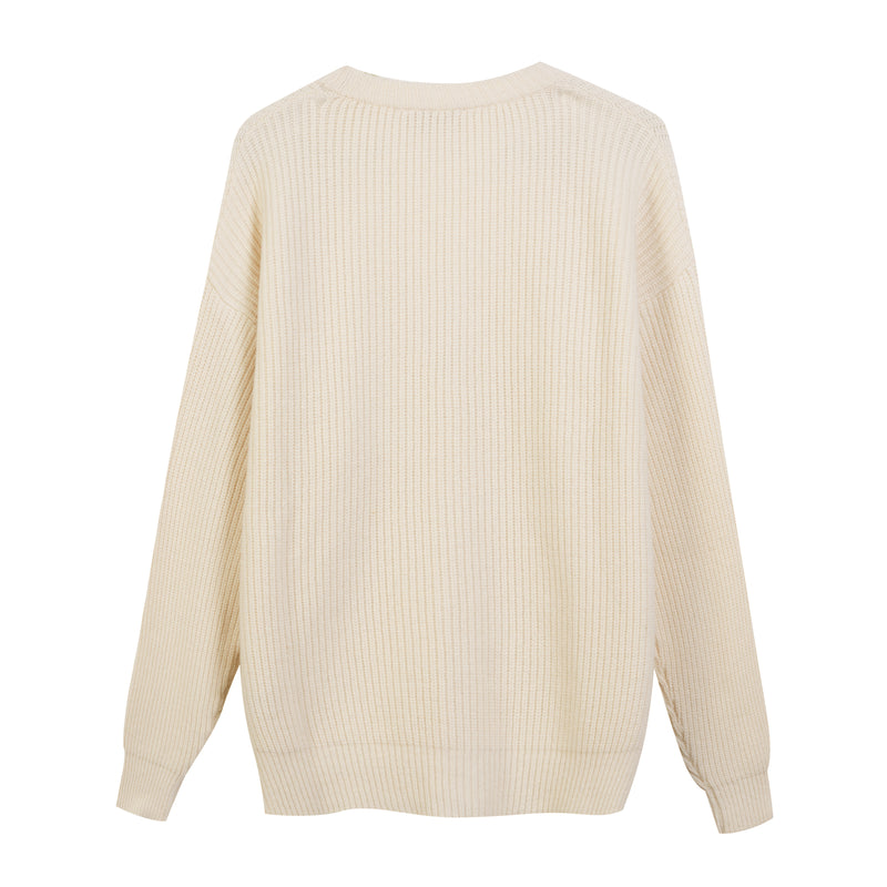Cardigan basico in maglia perlata