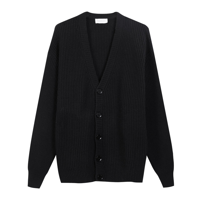 Cardigan basico in maglia perlata