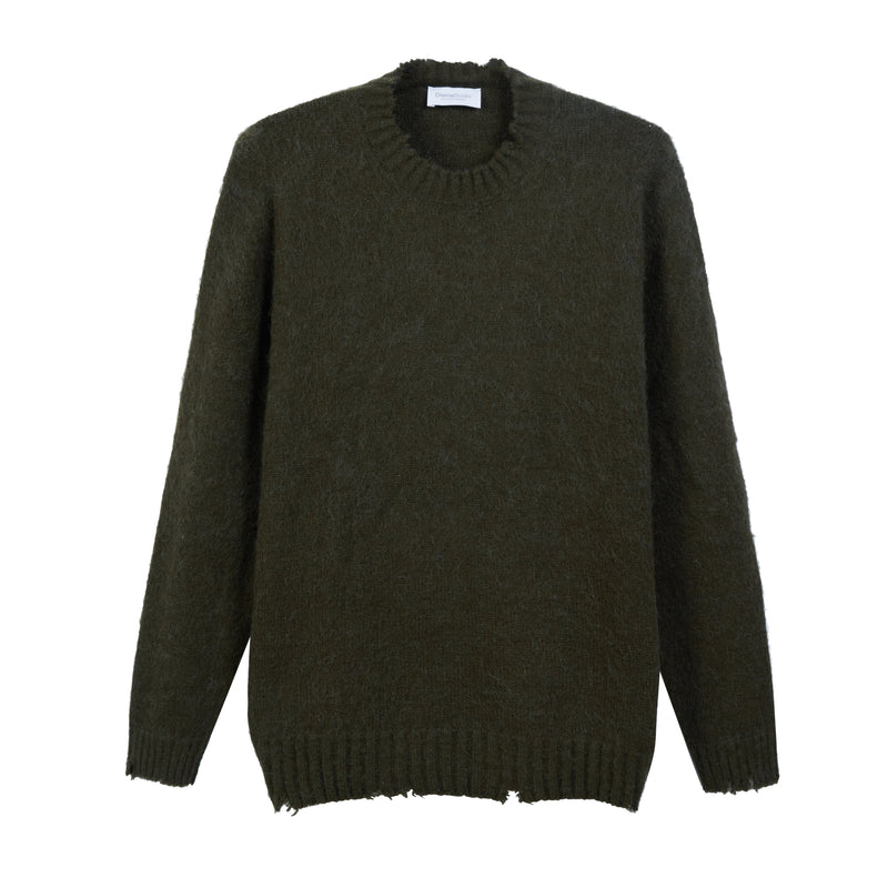 Girocollo garzato in misto Alpaca