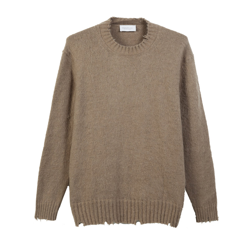 Girocollo garzato in misto Alpaca