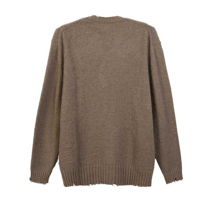 Girocollo garzato in misto Alpaca