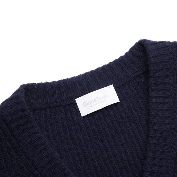 Cardigan in Lana in Maglia Inglese