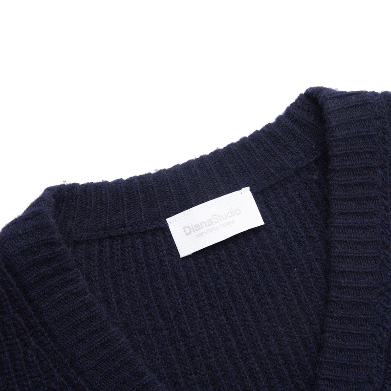 Cardigan basico in maglia perlata