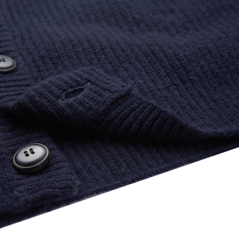 Cardigan basico in maglia perlata