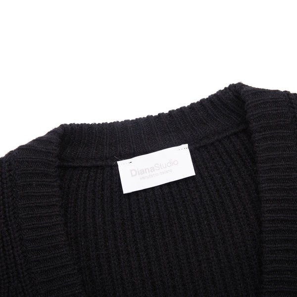 Cardigan in Lana in Maglia Inglese