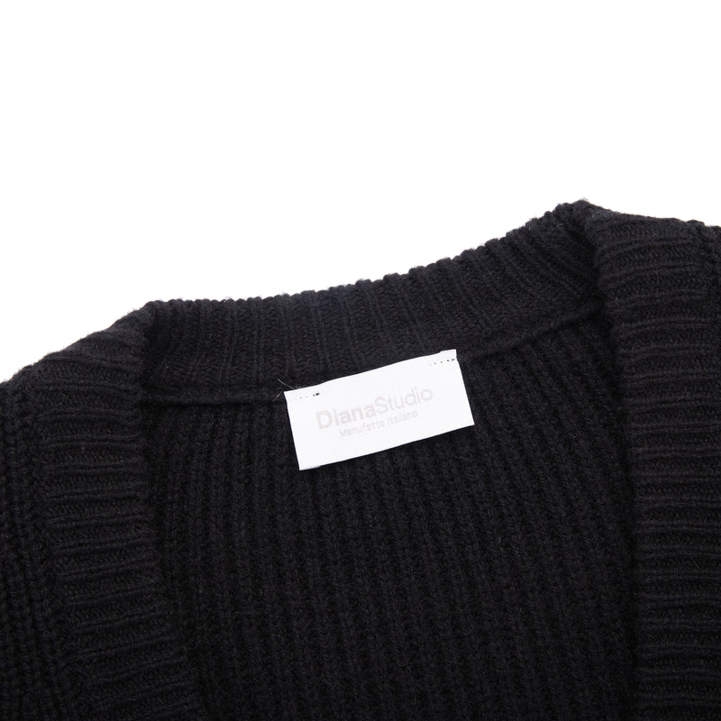 Cardigan basico in maglia perlata