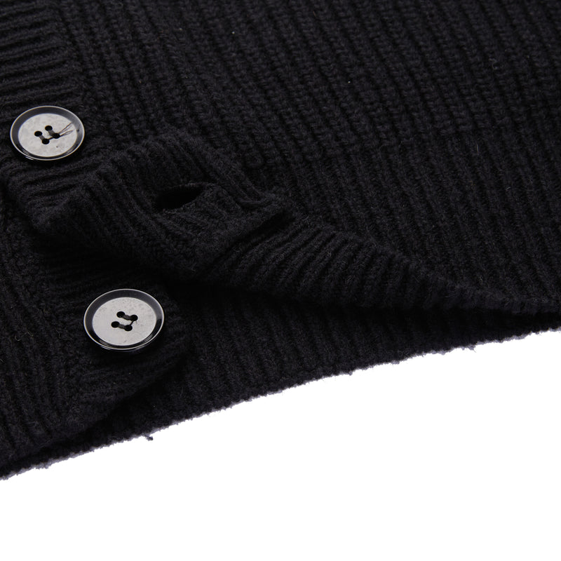Cardigan basico in maglia perlata