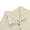 Mezza zip in Lana in Maglia Inglese