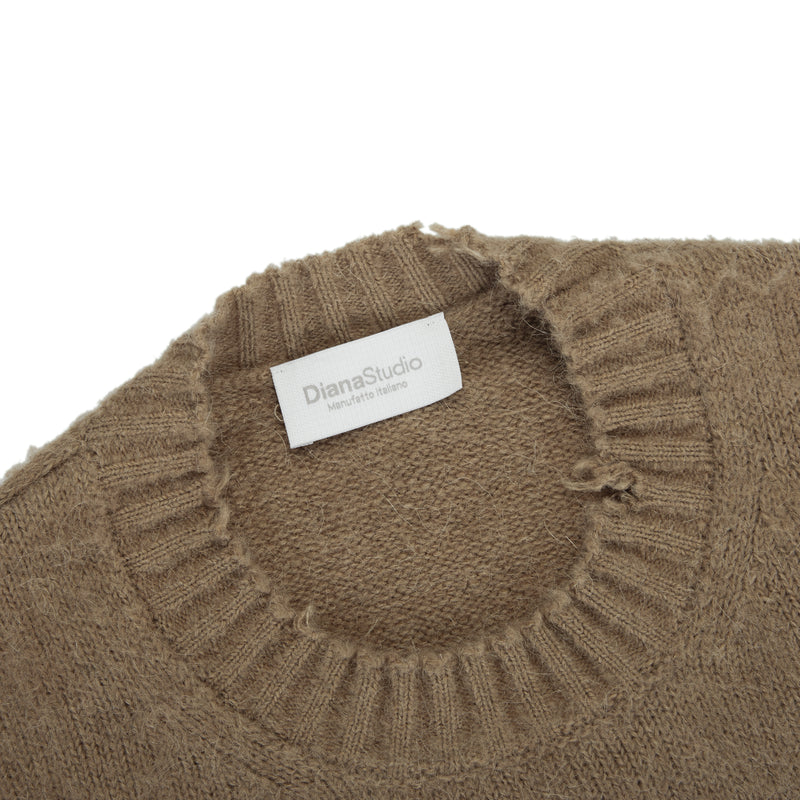 Girocollo garzato in misto Alpaca