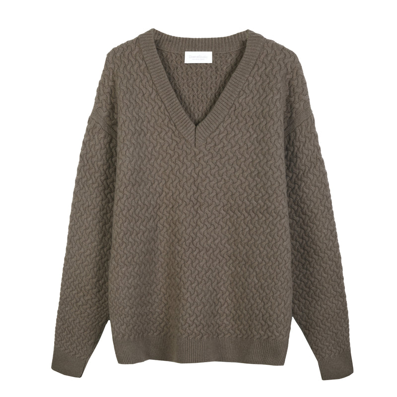 Scollo a V in Cashmere e Lana
