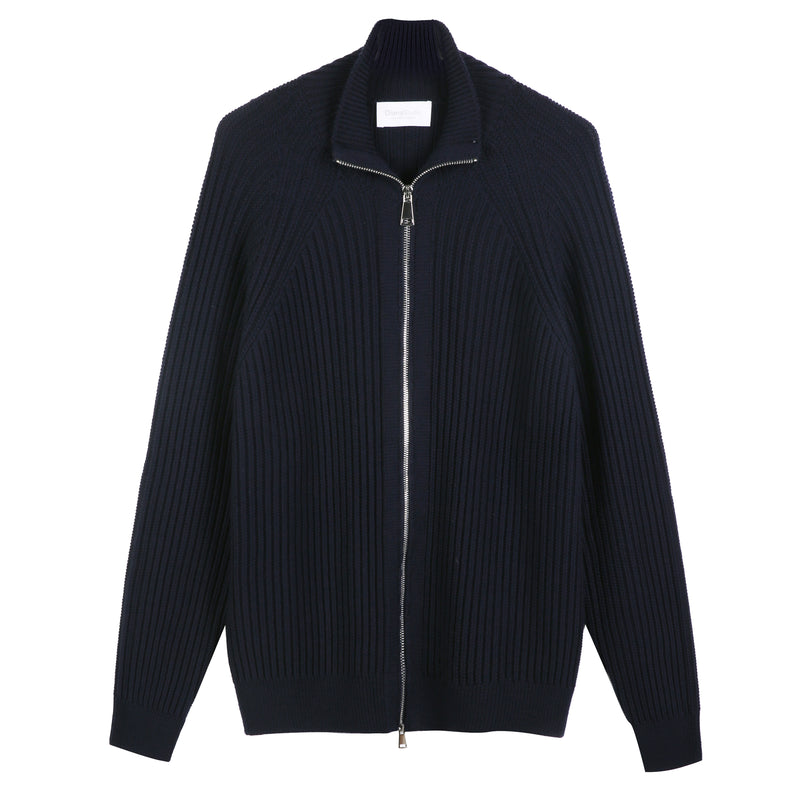 Giacca zip in Lana Merino extrafine