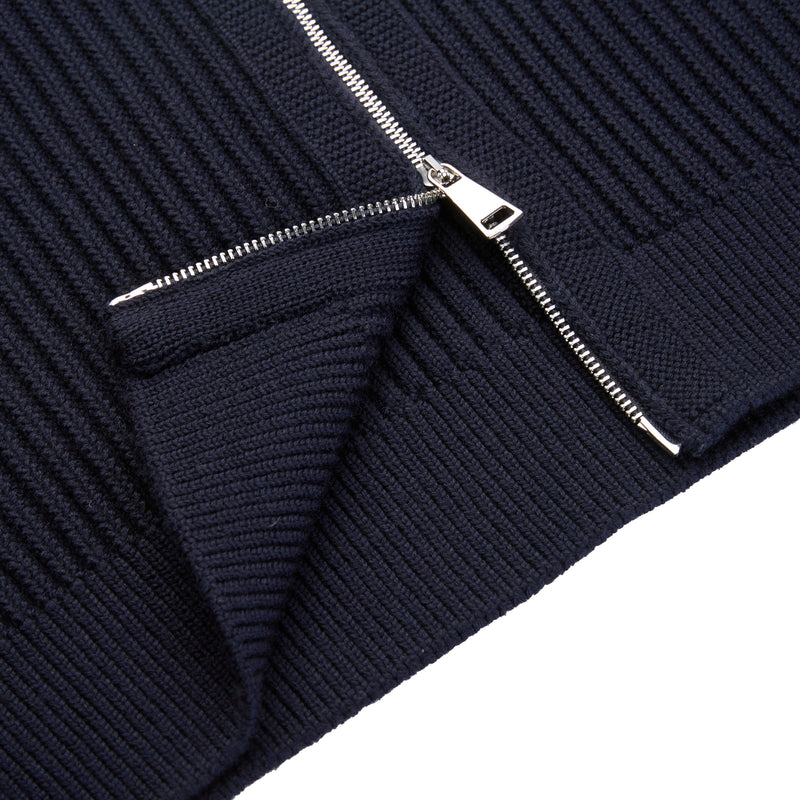Giacca zip in Lana Merino extrafine