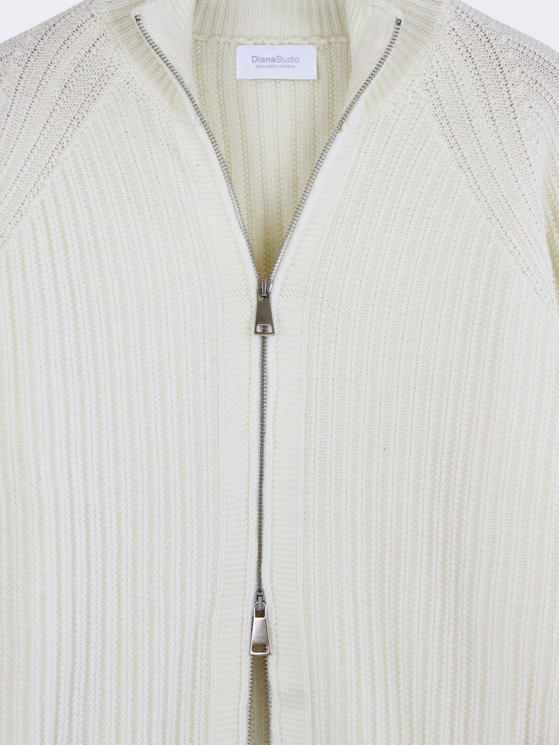 Zip-Jacke aus extrafeiner Merinowolle