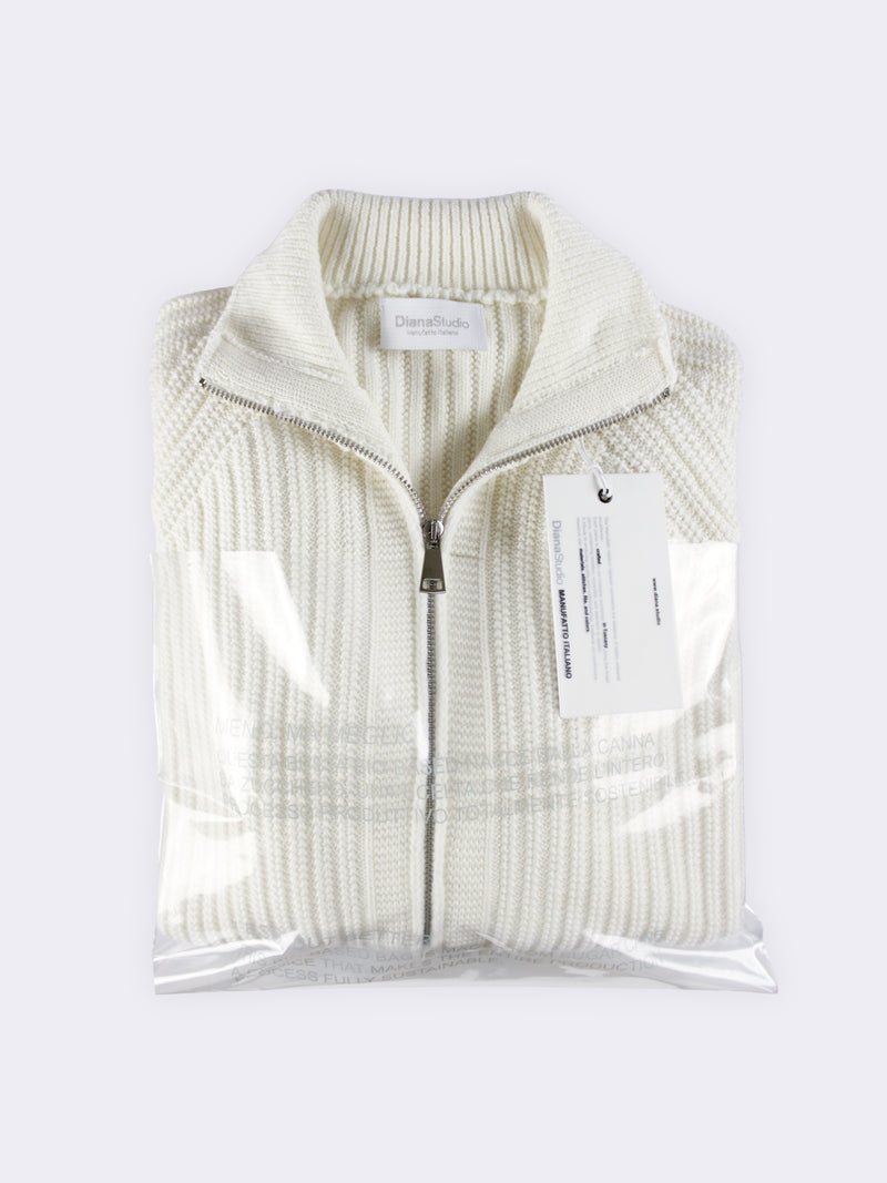 Zip-Jacke aus extrafeiner Merinowolle