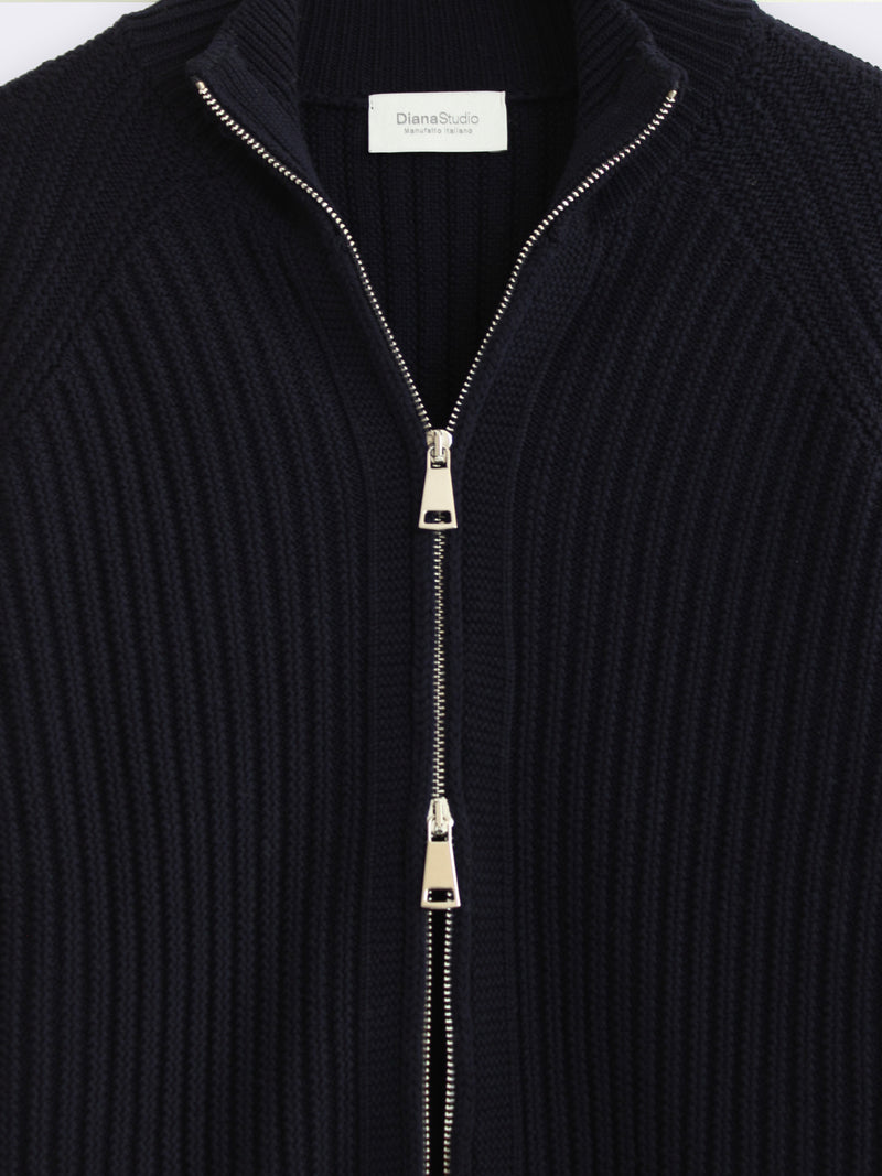 Zip-Jacke aus extrafeiner Merinowolle