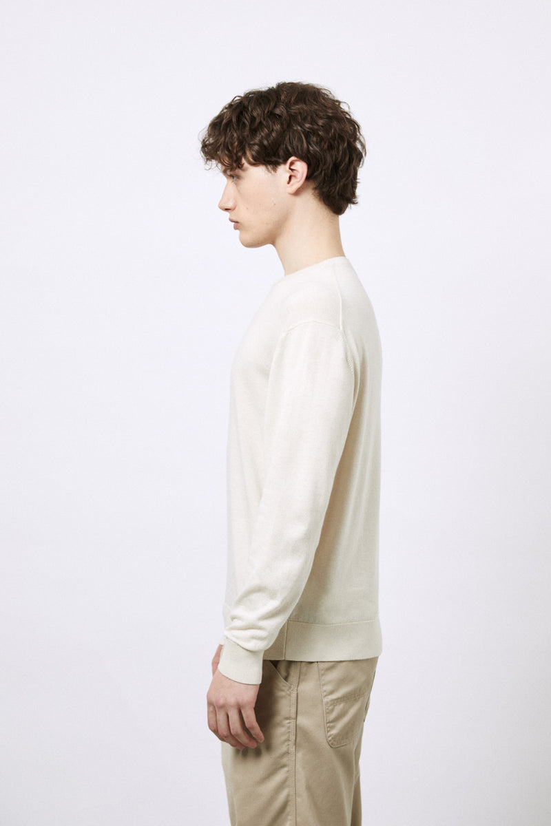 Girocollo in Lana Merino extrafine e Cotone organico