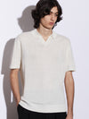 Polo senza bottoni in Lino