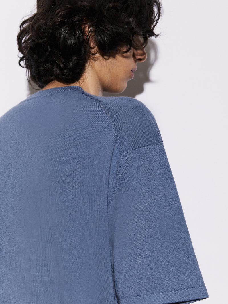 T-shirt in Cotone e Seta