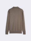 Buttonless polo shirt in extra-fine Merino wool