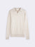 Buttonless polo shirt in extra-fine Merino wool