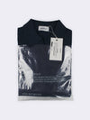Buttonless polo shirt in extra-fine Merino wool