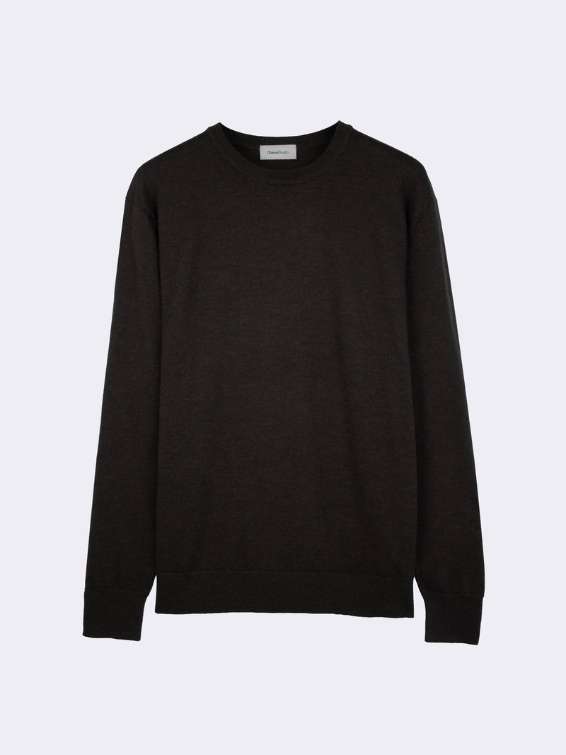 Crewneck in 100% extra-fine Merino wool