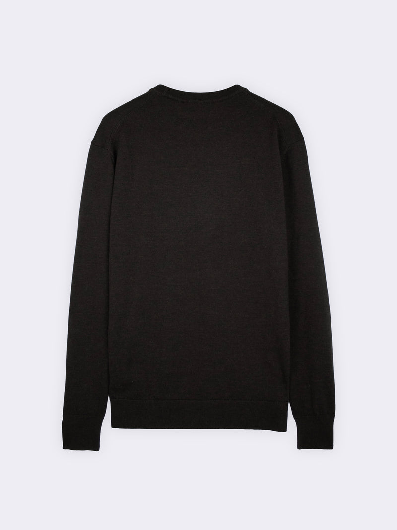 Crewneck in 100% extra-fine Merino wool