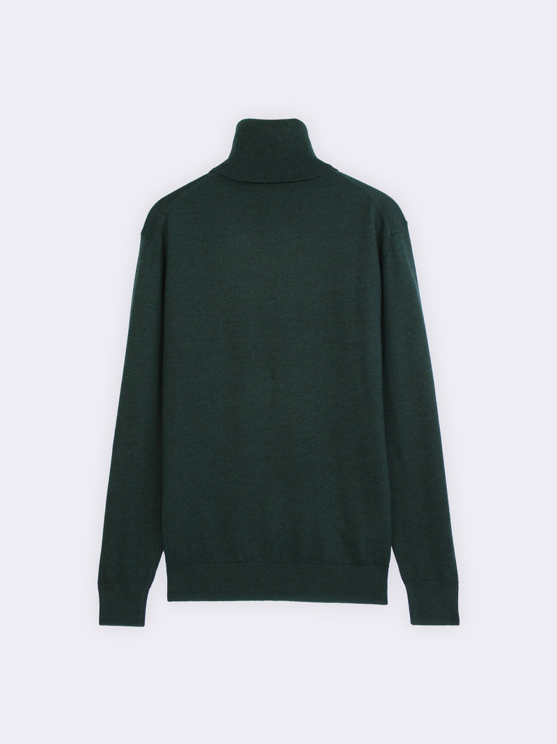 Rollkragenpullover aus 100 % extrafeiner Merinowolle