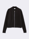 Merino Wool Milano Knit Bomber Jacket