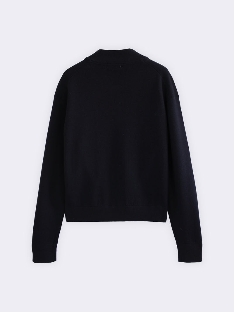 Merino Wool Milano Knit Bomber Jacket
