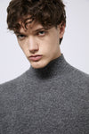 Pure Wool Mock Neck Sweater with Casentino Finish