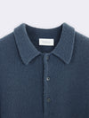 Polo aus Merino-Bouclé-Wolle