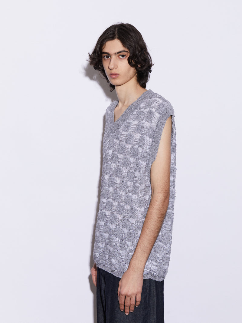 Gilet in Cotone jacquard